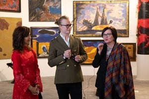 Opening Reception for Kyzyl Tractor Art Collective, ‘Focus Kazakhstan -Thinking Collections: Telling Tales’, ACAW Signature Exhibition, Mana Contemporary, Jersey City (14 October 2018). Courtesy Asia Contemporary Art Week. Photo: Michael Wilson.